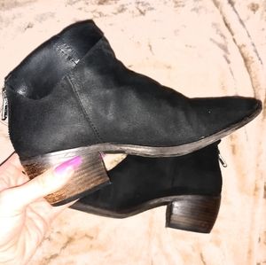 LUCKY Brand Suede Heeled Ankle Boots